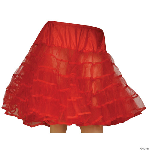 Knee-Length Petticoat-Red