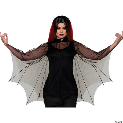 Underwraps Spider Web Sheer Poncho, a stylish black and beige spider web design with sheer fabric.