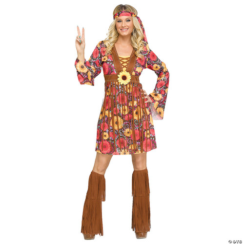 Flower Power Hippie Costume - Adult