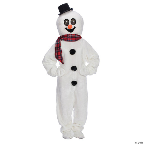 Snowman Suit with Mascot Head- Adult Medium