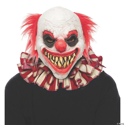 Underwraps Striped Clown Collar - Red/White  