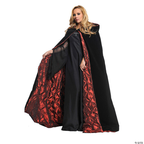 Underwraps Deluxe Velvet & Satin Cape W/ Embossed Lining 