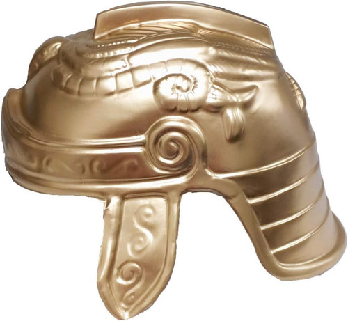 Jacobson Hat Roman Trojan Warrior Soldier Helmet, Gold, Plastic 