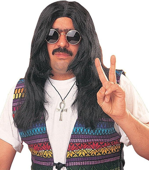 Franco Hippie Unisex Wig - Black 