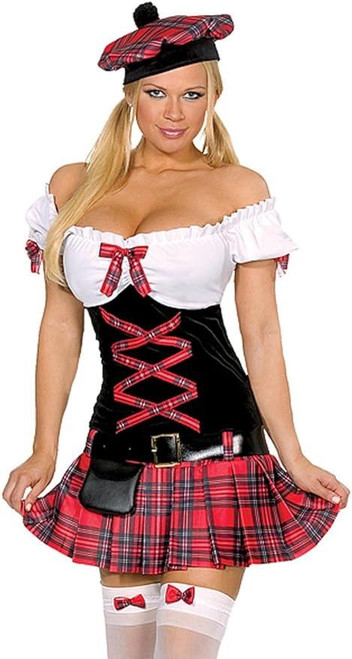 DreamGirl Sassy Lassie Scottish Costume - Female  