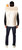 Rasta Imposta Cigarette Box Costume - Adult, person wearing a costume resembling a cigarette pack with a large orange and white cigarette protruding from the top.