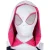 JazWares Spider-Gwen Zentai Suit Costume, adult Marvel costume in white and pink with a mask featuring web-like eye details.