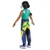 Disguise KPop Demon Hunters™ Zoey Costume - Child, back view of a young girl in a colorful demon hunter costume with a sleeveless turquoise top, vibrant patterned pants, and sneakers.