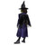 Disguise Wicked: For Good™ Elphaba Dress Costume - Child, a child's costume featuring a green face, a black witches hat, and a purple and black gown with cape, designed for dress-up or Halloween.