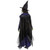 Disguise Wicked: For Good™ Elphaba Deluxe Costume - Adult, front view of a woman dressed as Elphaba from Wicked, wearing a witch's hat, black cape, purple dress, and green gloves.