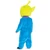 Disguise Alien Jumpsuit Toy Story Disney Pixar™ Costume - Infant, back view of a child in a yellow alien head mask with antenna and ears, and a blue plush jumpsuit.