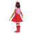 Disguise Sonic the Hedgehog™ Amy Rose Dress Costume for Children, girl in red and pink Amy Rose dress with gloves and headband, front view.