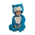 Distortions Pokémon Snorlax Jumpsuit Costume - Toddler, a cute toddler wearing a Snorlax themed jumpsuit with a hood featuring Snorlax's face and ears, sitting with a playful expression.