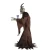 Morris Animated 7 Ft. 9" Light-Up The Time Demon Halloween Decoration, a tall, spooky demon figure with a skeletal face, horns, detailed bone-like hands, and a dark flowing cloak, holding an hourglass with glowing purple light.