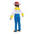 Disguise Toy Story™ Jessie Deluxe Disney Pixar Jumpsuit Costume -Child, back view of a child wearing a colorful Jessie costume with a red hat, yellow, white, and blue jumpsuit, and cowgirl accessories.