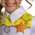 Disguise Toy Story 5™ Sheriff Jessie Disney Pixar Jumpsuit Costume- Child, close-up of a child wearing a yellow cowboy sheriff costume with a star badge and decorative rope design.