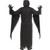 Fun World Ghost Face® Splatter Costume - Adult, spooky black ghost face costume with tattered wings and hood for Halloween or themed parties.