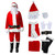 Fun World Santa Suit Complete Velour-Adult Standard, full Santa Claus costume with jacket, pants, hat, gloves, belt, and boot covers for holiday celebrations.