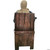 Morris Chainsaw Greeter Animated Prop 45", product image showing a person dressed as a chainsaw-wielding character behind a wooden barrier.