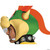 Disguise Super Mario Bros.™ Bowser Costume Kit - Adult, a colorful costume headpiece resembling Bowser from Super Mario Bros., featuring a yellow face with white teeth, large yellow horns, a green shell with orange spikes, and an orange mane.