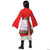Disguise Mulan Hero Red Dress Deluxe Costume Sml 4-6, a girl wearing a detailed red dress costume inspired by Mulan, featuring wide bell sleeves and an intricate layered skirt.