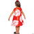 Disguise Lilo Classic Costume - Toddler, a girl wearing a red and white Lilo from Lilo & Stitch character dress with large leaf patterns on the back, suitable for costume parties or dress-up play.