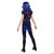 Disguise Mal Classic Child Costume - Descendants 3, front view of a child wearing a black and purple costume with a heart emblem on the back, blue and purple hair, and black boots, suitable for Halloween or themed dress-up.