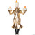 Rasta Imposta Tea Pot With Lid Costume Adult, a person wearing a gold tea pot-shaped costume with a white lid and flames on top, including matching arm and wrist accessories.