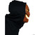 Morris Flame Fiend Hallows Hellion Mask With Hood, a spooky Halloween costume accessory featuring a realistic animated pumpkin face mask with glowing eyes and mouth, paired with a black hooded cloak for a frightening effect.