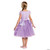 Disguise Rapunzel Classic Child Costume - Tangled, girl wearing a purple princess dress with puffy sleeves, layered tulle skirt, and satin accents, viewed from the back.