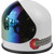 Underwraps Helmet Space White With Reflective Visor OS Child, white space-themed helmet with reflective visor and breathing tube for children.