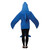 Rasta Imposta Dolphin Costume - Adult, blue inflatable dolphin costume with fins and dorsal fin worn by person facing away, suitable for costume parties and fun events.