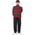 Gemmy Freddy Krueger Life-Size Animatronic, life-sized Freddy Krueger figure from the horror movie franchise, featuring a creepy face, signature red and green striped sweater, fedora hat, and tattered pants.