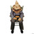 Morris Sitting Scarecrow Animated, a scarecrow figure sitting on a wooden chair with a scarecrow head wearing a pointed hat, holding a bowl of colorful popcorn, perfect for Halloween or fall decorations.