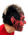 Zagone Diablo, Devil/Krampus Mask, realistic red devil/krampus face mask with horns, pointed ears, and detailed facial features for costume or cosplay.