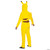 Disguise Pikachu Pokémon Child Costume, yellow onesie with a hood and Pikachu ears, featuring brown accents on the back and a brown belt design, perfect for kids' dress-up or cosplay.