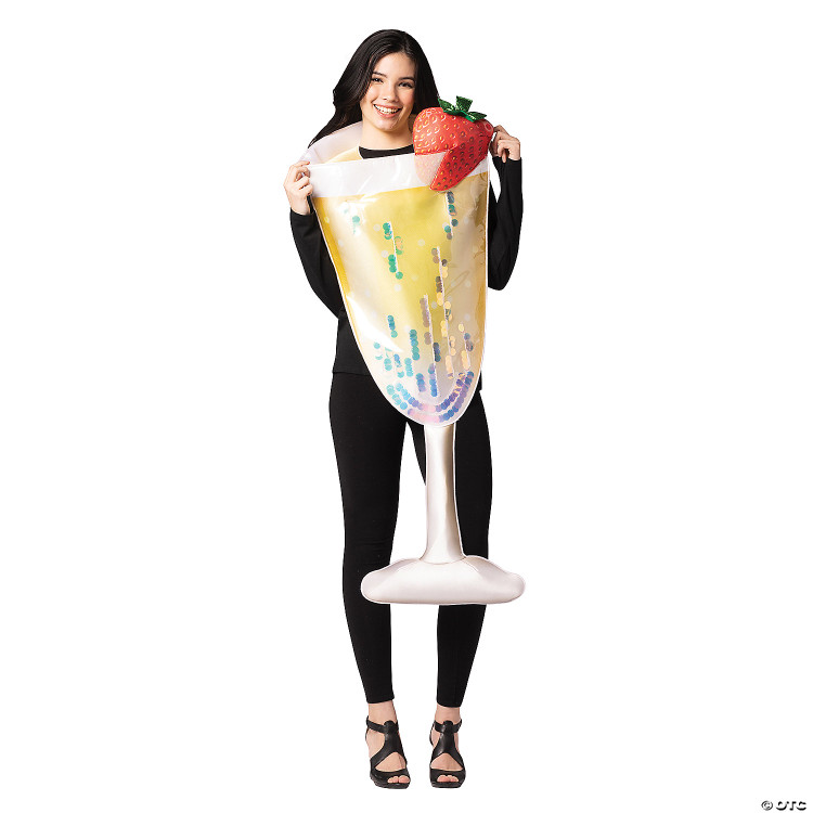Champagne Flute Glass Costume - Adult 