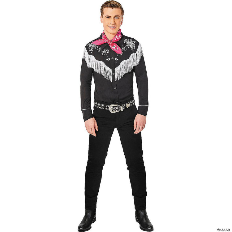 InSpirit Barbie® Movie Black & White Western Ken® Costume- Adult  