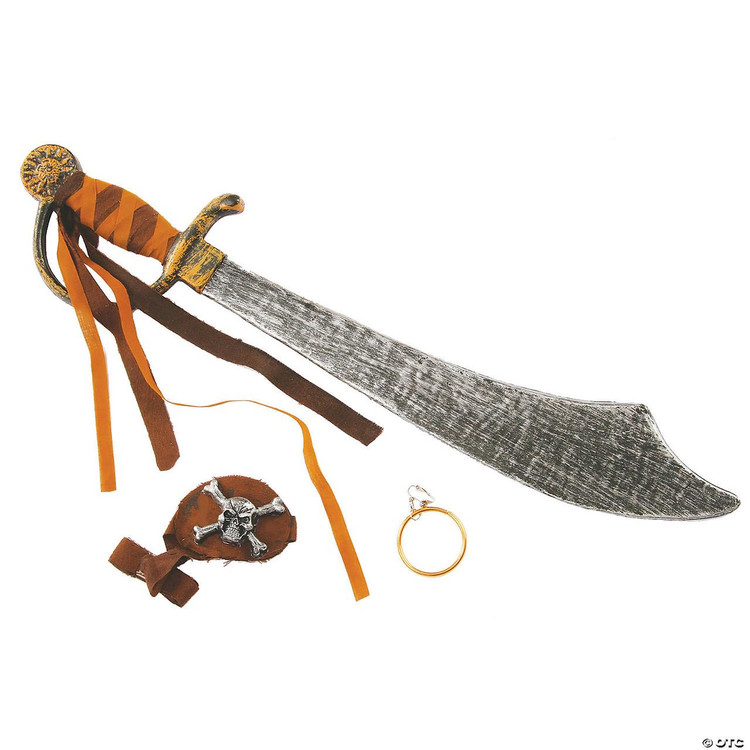 Fun World Pirate Sword And Eye Patch Set 
