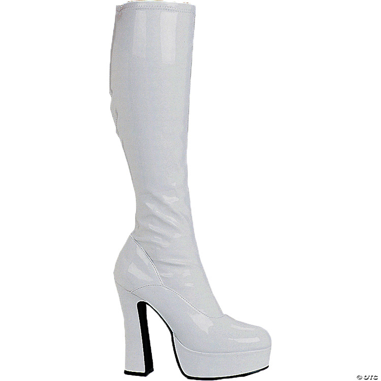 White Chacha Go Go Boots Free Shipping