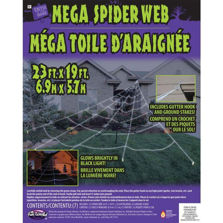 Fun World Mega Yard Spider Web 