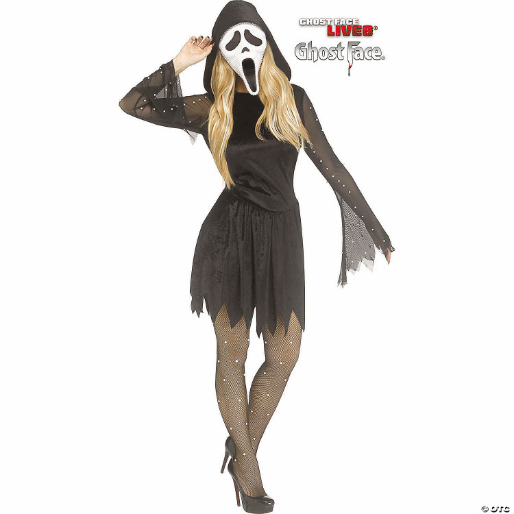 Ghost Face® Pearl Velour Dress Costume