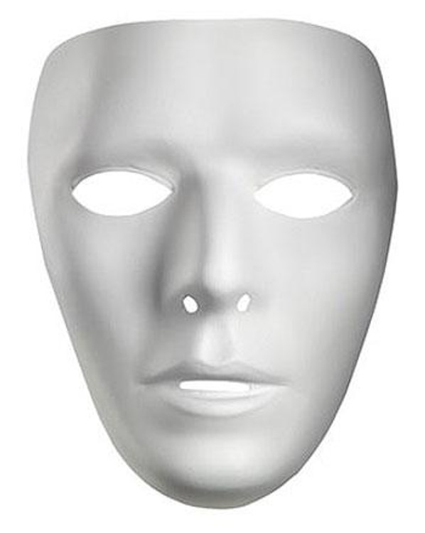 Mask Male Plastic Facemask White