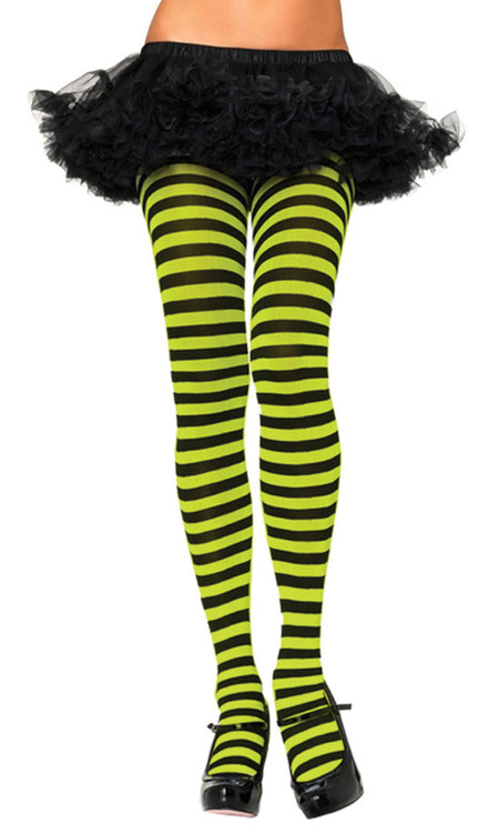 Green and Black Stripes Halloween Witch Pirate Costume Striped Leggings –  Cosplay Activewear Costumes – Spirit West Designs