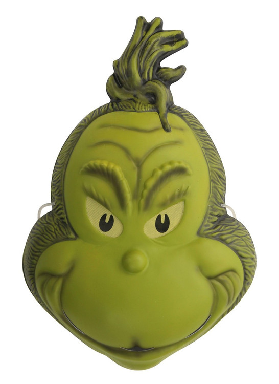 The Grinch Plastic Face Mask - FantasyCostumes.com