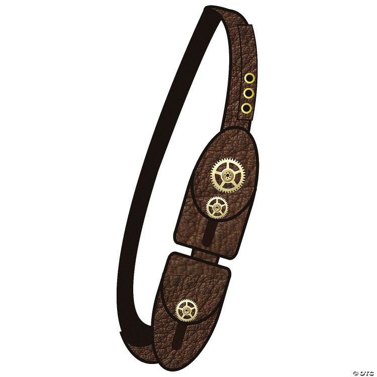 HMS Steampunk Utility Belt - Gear Studded, steampunk-style belt with gear accents and studded design.