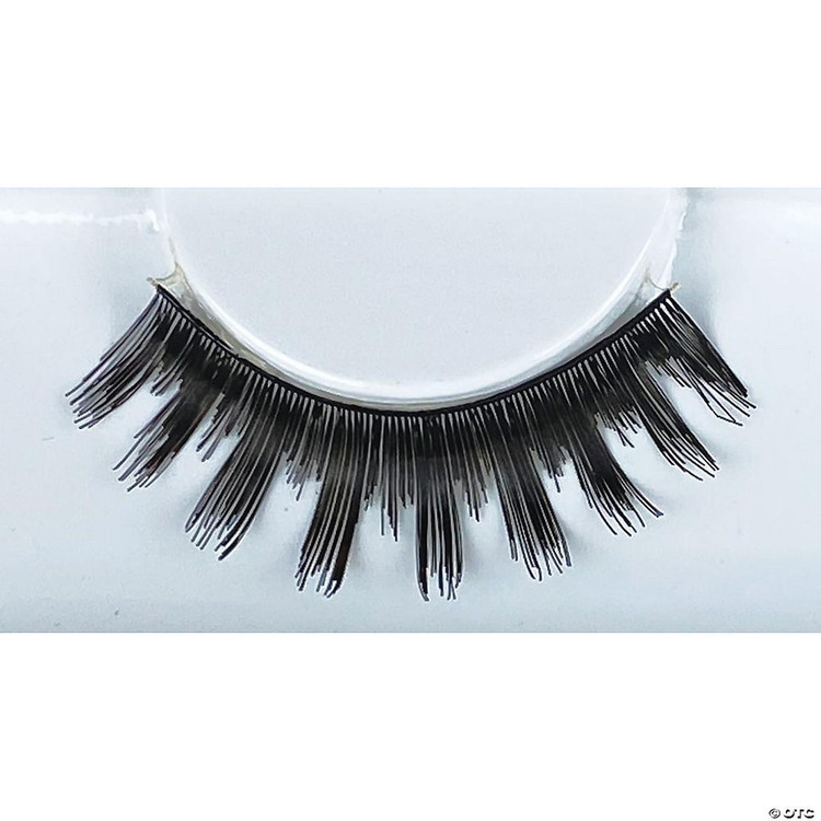 Lacey Costume Wigs Eyelashes 334, black false eyelashes with long, wispy design for costume or cosplay makeup.