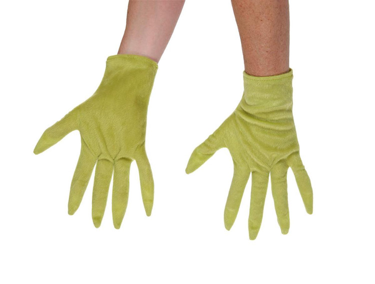 Elope Dr. Seuss The Grinch Gloves, plush green gloves designed to resemble the hands of The Grinch from the holiday story.
