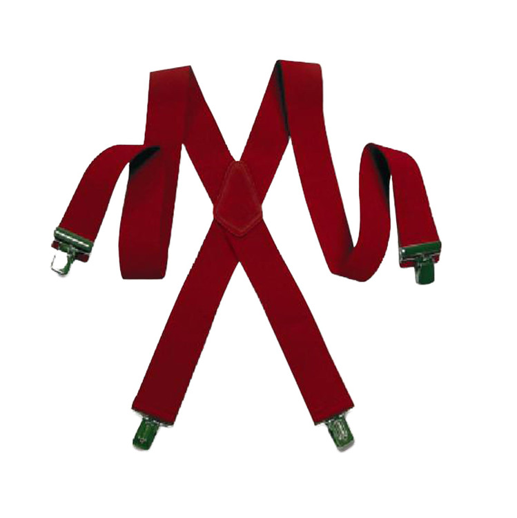 Heavy Duty Red Santa Suspenders