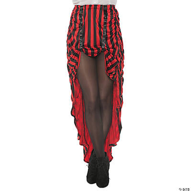Women's Steam Punk Skirt-Red/Black
